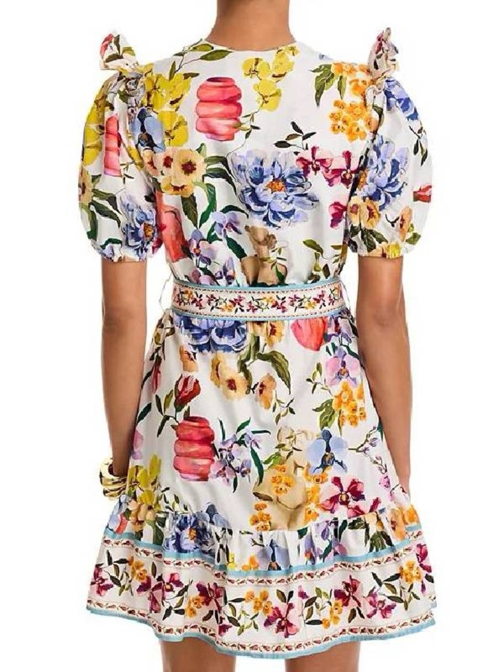 NWT Farm Rio Greek Garden Off-White Mini Dress - Picture 2 of 7